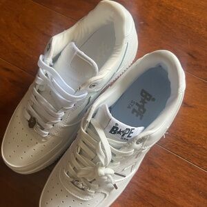 Bape Classic White Low-Top Sneakers